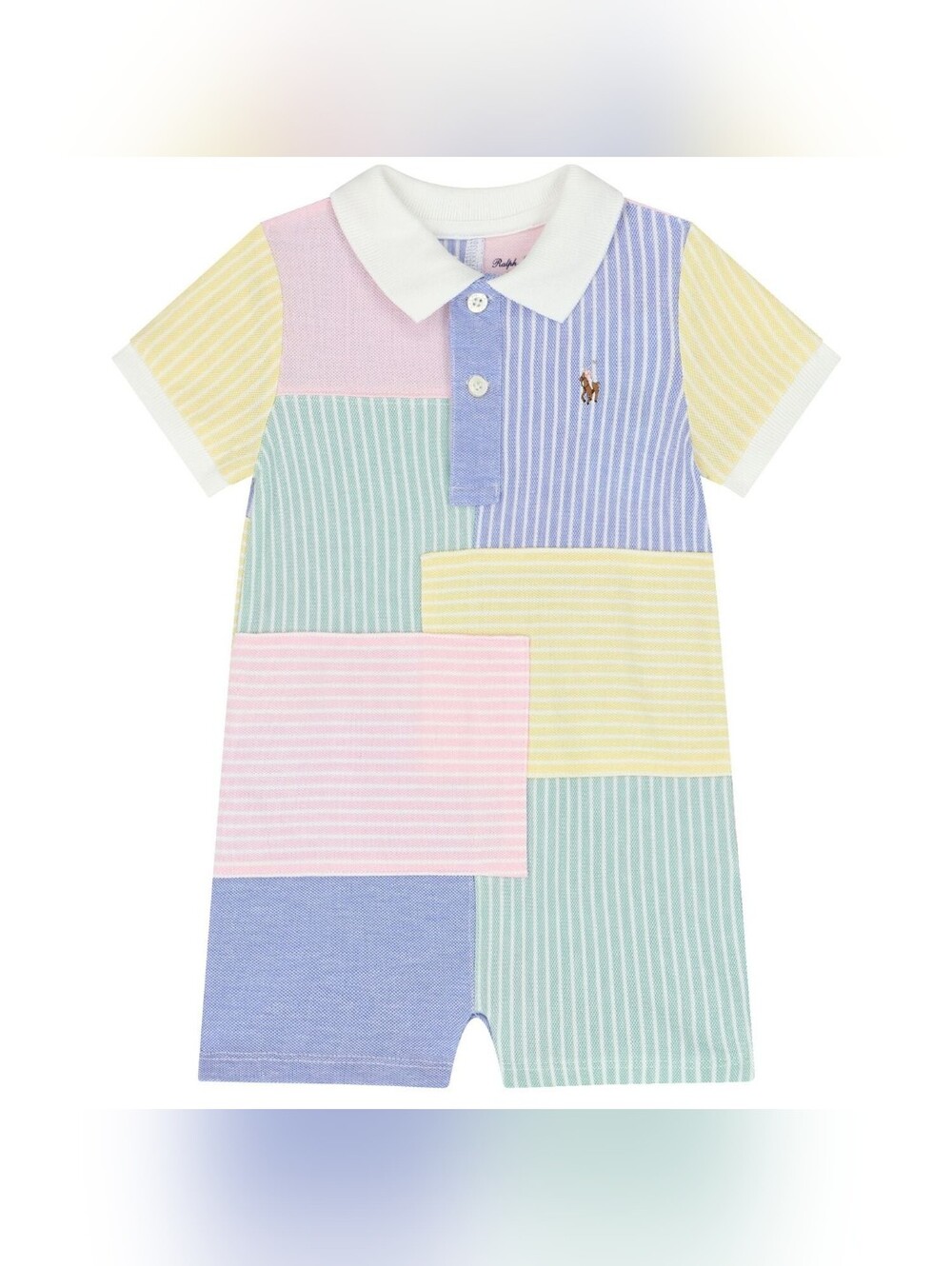 Ralph Lauren Pastel Patchwork Polo One-Piece
